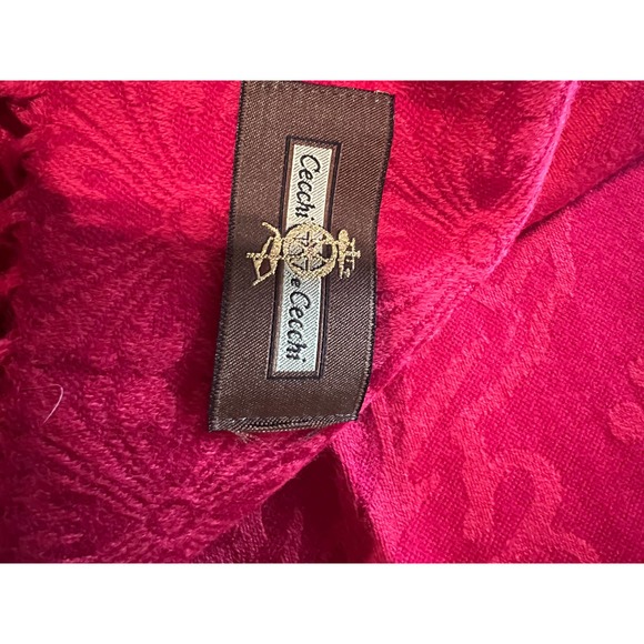 Cecchi e cecchi wool womens shawl wrap fringe made in Italy - Picture 5 of 5